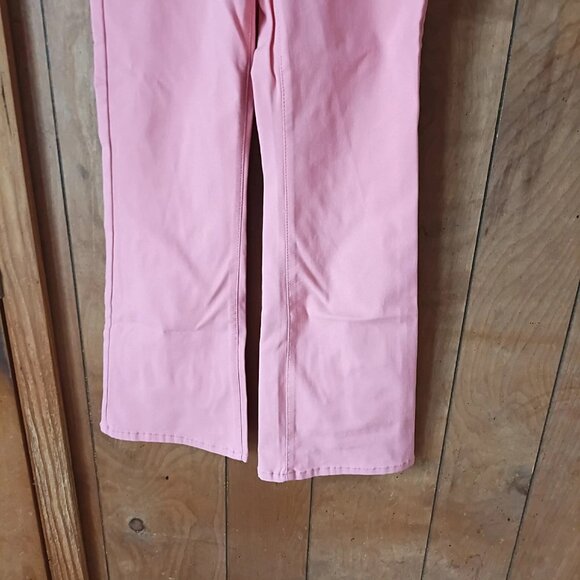 Discount Divas Women's Flamingo Pink Stretch High Rise Flare Pants Size XS NWT - Picture 3 of 5